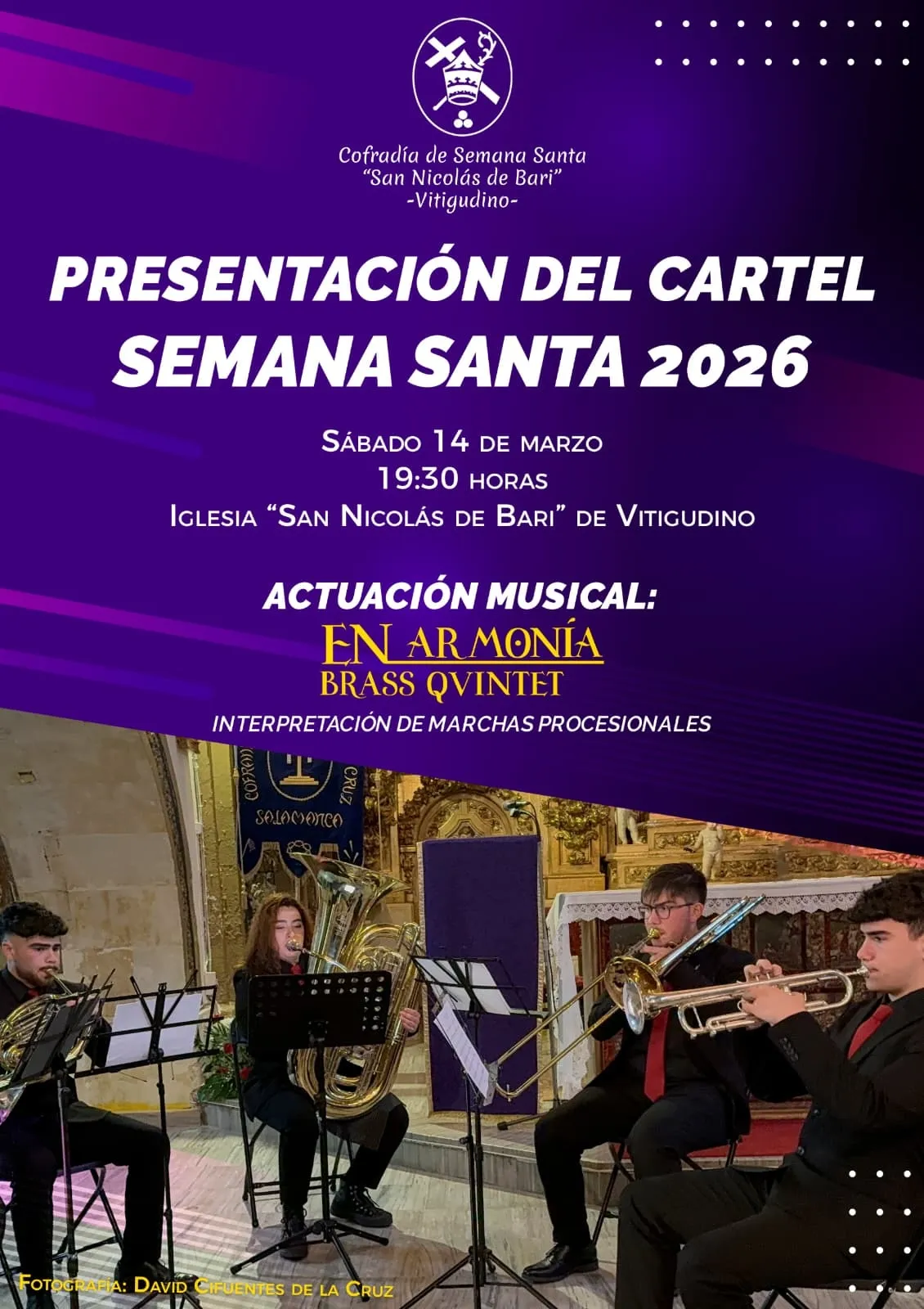 Foto 2 - La cofrad&iacute;a 'San Nicol&aacute;s de Bari' de Vitigudino presenta el cartel de la Semana Santa con un llamamiento a cargar los pasos