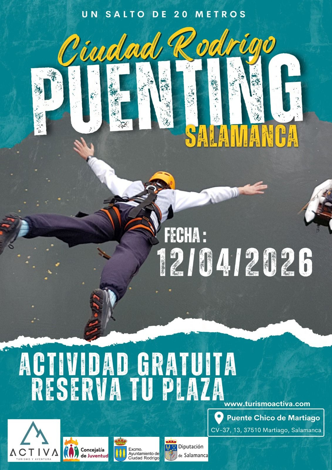 Puenting gratis en Ciudad Rodrigo: saltos en Martiago