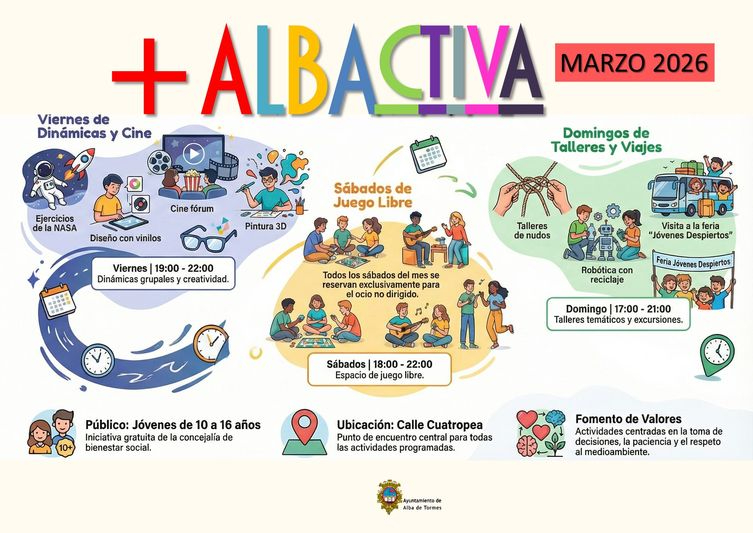 Alba Activa: ocio gratis en Alba de Tormes en marzo