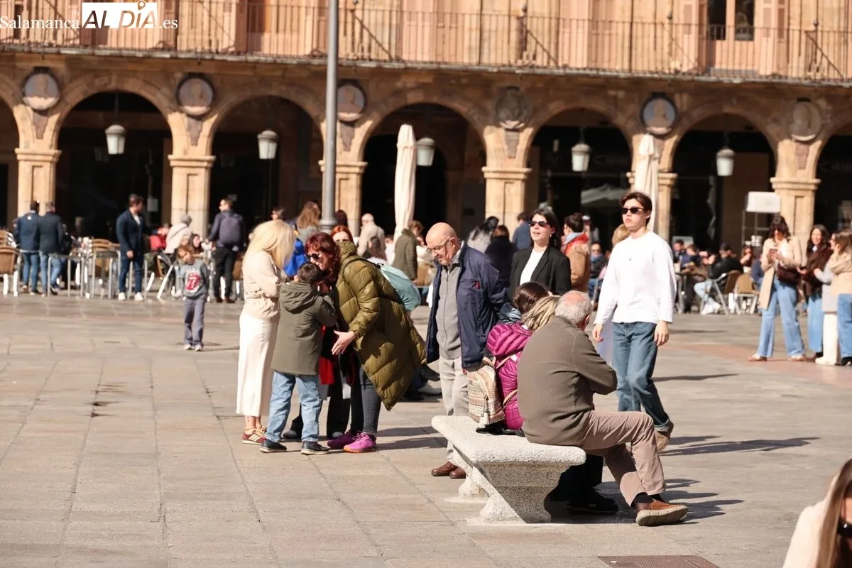 Ambiente en Salamanca en este primer domingo de marzo. Foto: David Sañudo
