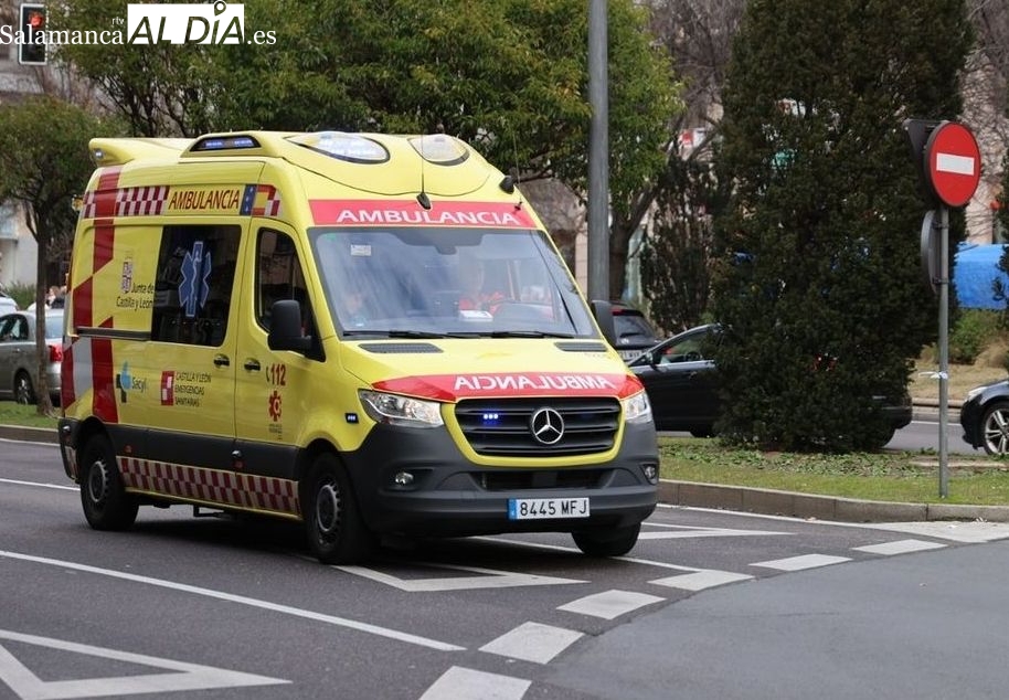 Herido un motorista de 50 años tras sufrir una caída en Salamanca