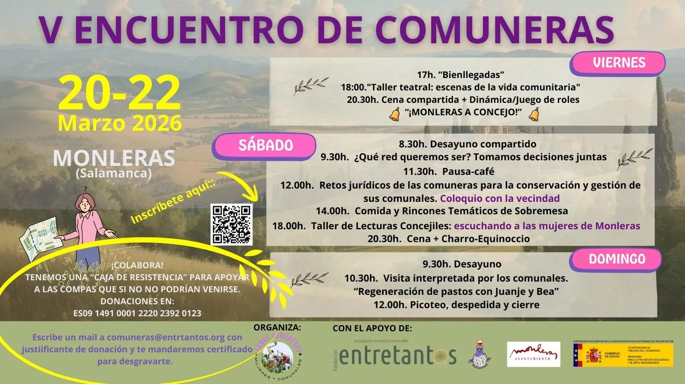Monleras acogerá del 20 al 22 de marzo el V Encuentro de la red Somos Comuneras