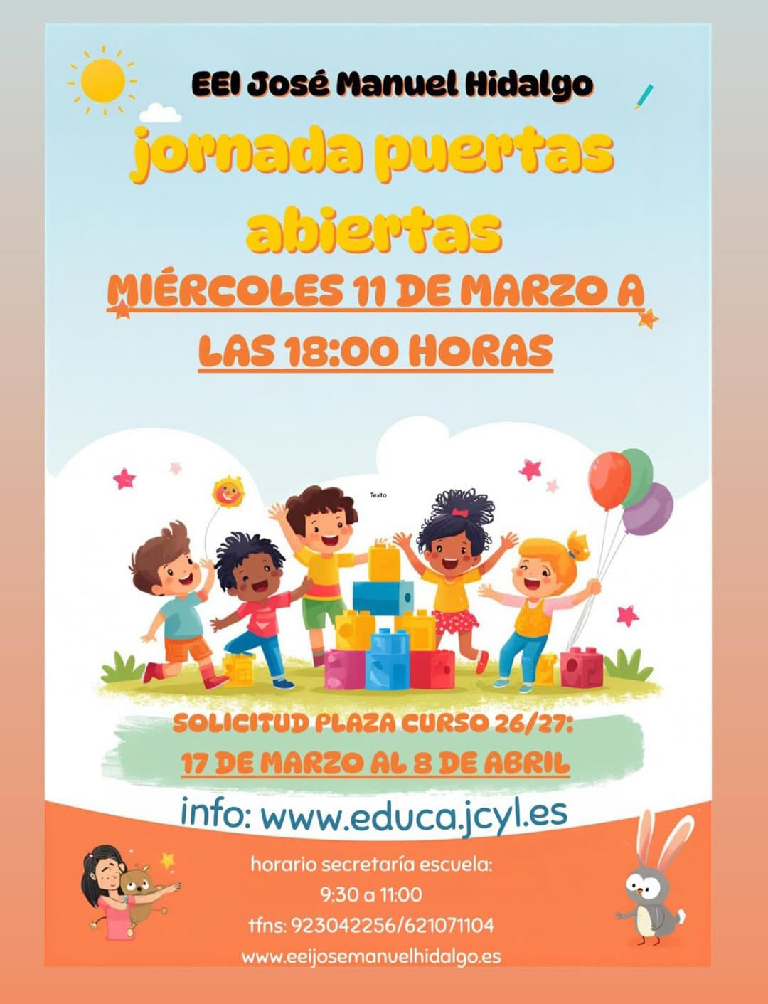 La Guardería de Ciudad Rodrigo tendrá una jornada de puertas abiertas 