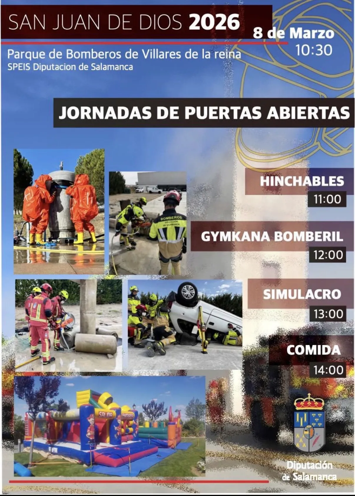 Foto 2 - Hinchables, gymkana o un simulacro: El Parque de Bomberos de Villares de la Reina organiza una jornada festiva y divulgativa 