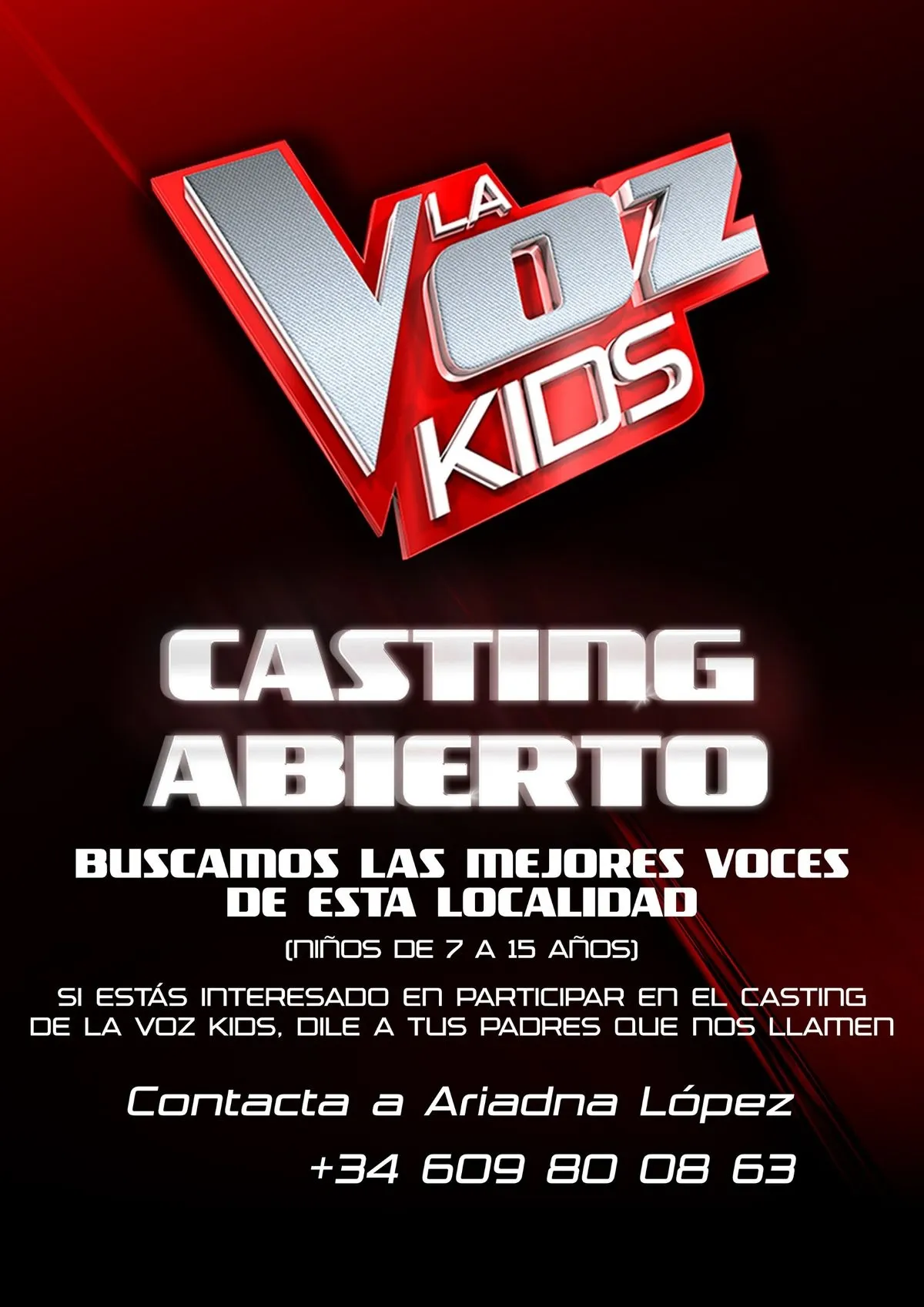 Foto 2 - La Voz Kids' busca j&oacute;venes talentos musicales en Salamanca