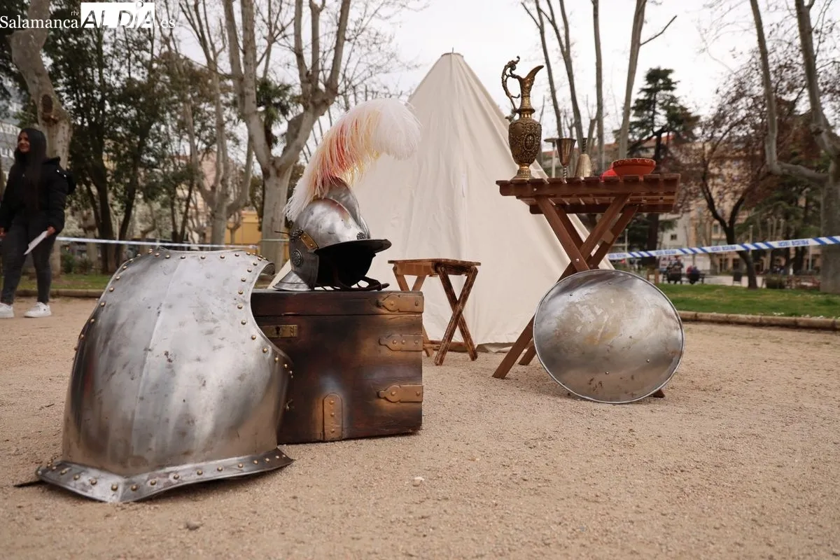  Más de 200 escolares salmantinos viajan al siglo XVI con los Tercios. Recreación histórica en la Alamedilla. Foto de David Sañudo