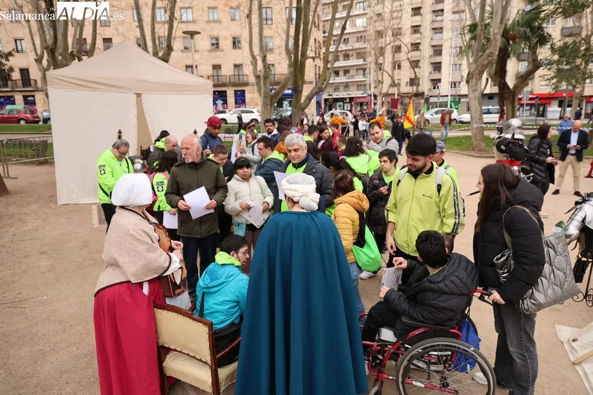  Más de 200 escolares salmantinos viajan al siglo XVI con los Tercios. Recreación histórica en la Alamedilla. Foto de David Sañudo