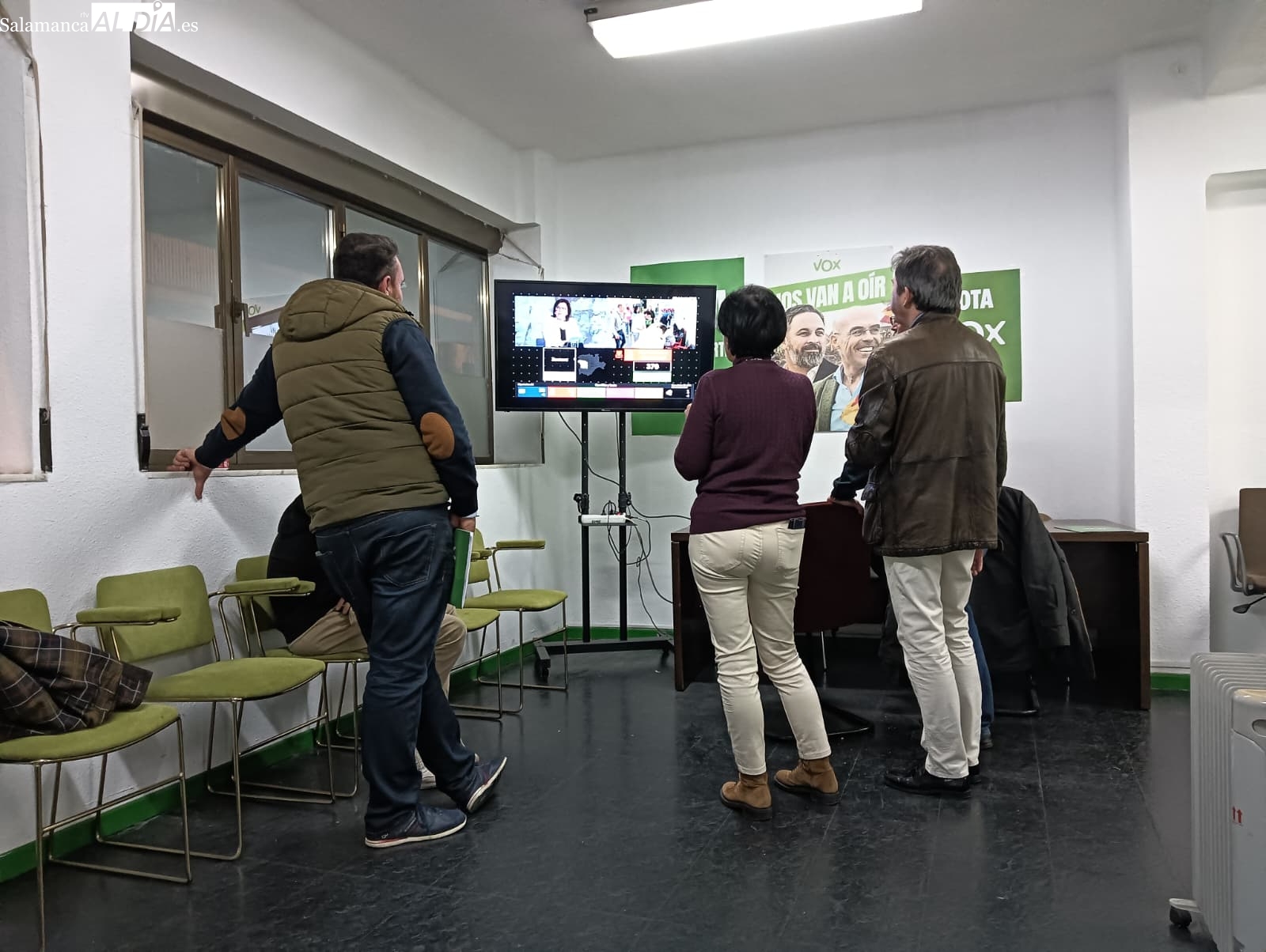 Elecciones 15M desde la sede de Vox en Salamanca