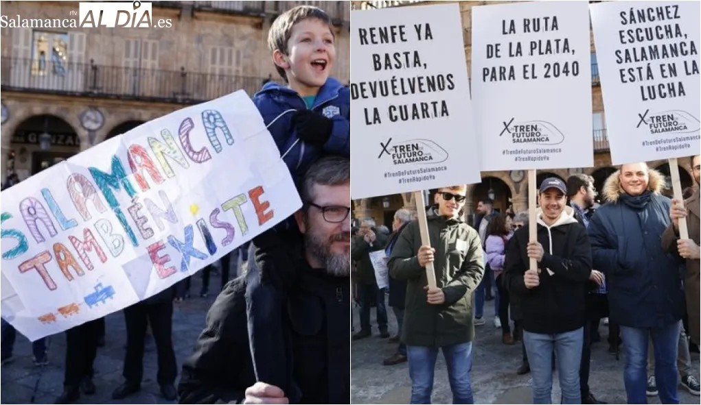 La supresión del tren directo a Barcelona desde Salamanca lleva a una movilización masiva por unas conexiones ferroviarias dignas