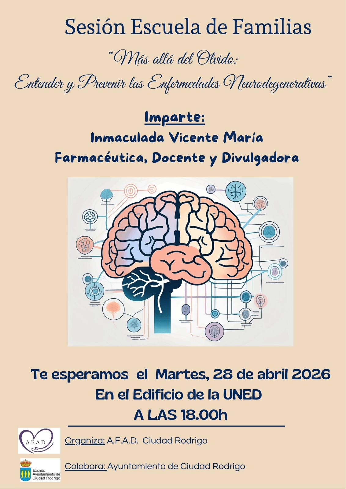 Charla sobre prevención del alzhéimer en Ciudad Rodrigo