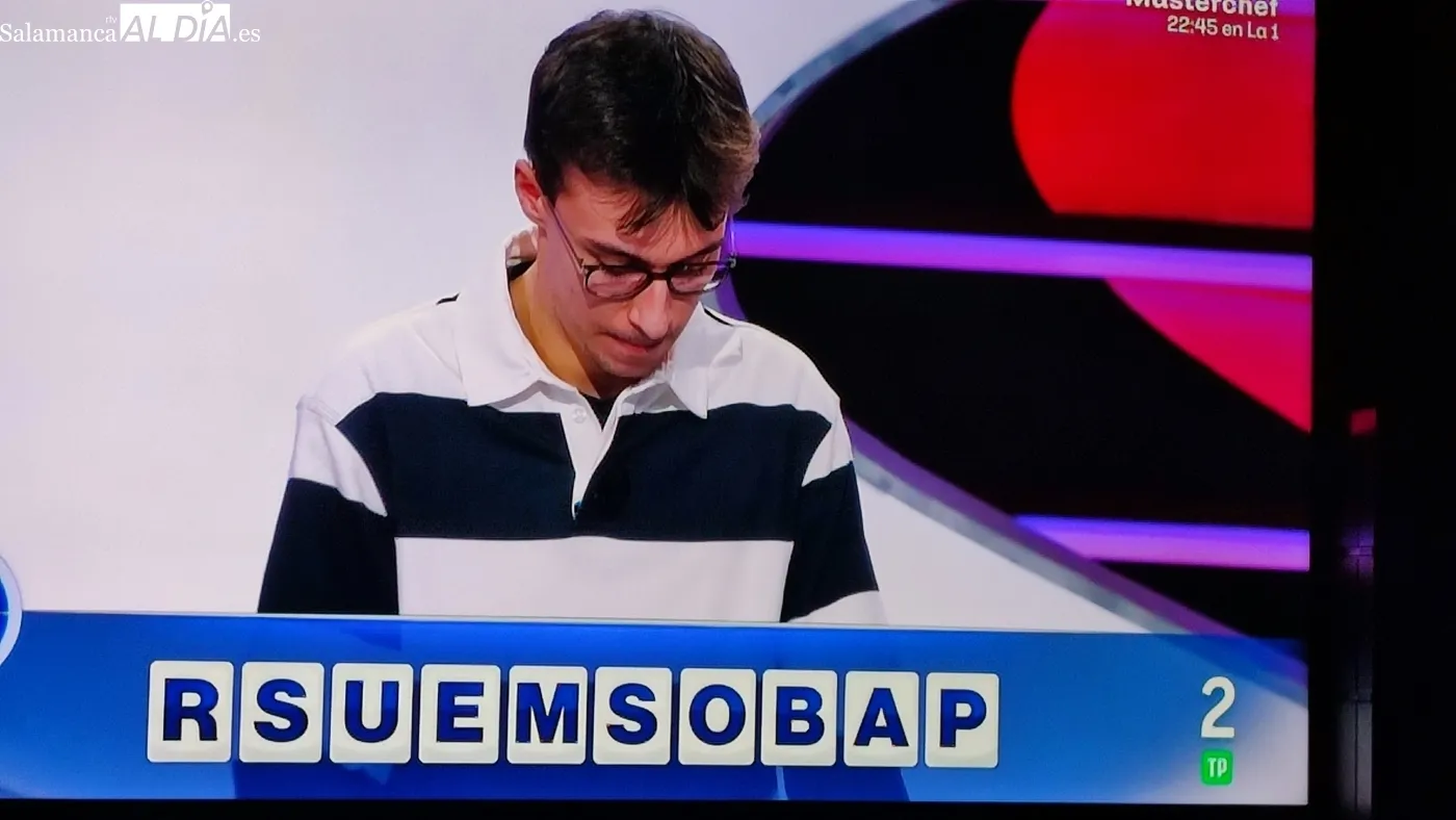 Alejandro Sardón durante las pruebas de Cifraas y Letras 