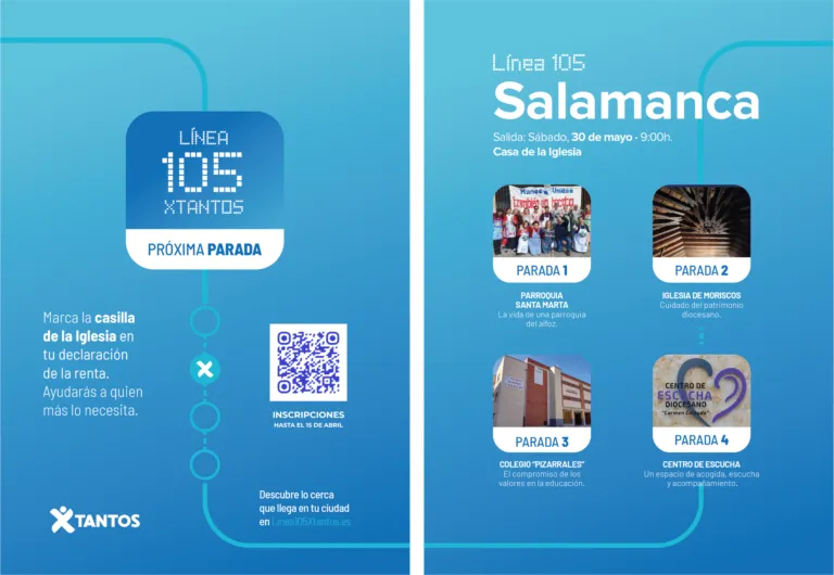 Foto 2 -  'L&iacute;nea 105', la ruta gratuita en microb&uacute;s que descubre el impacto social de la Iglesia en Salamanca