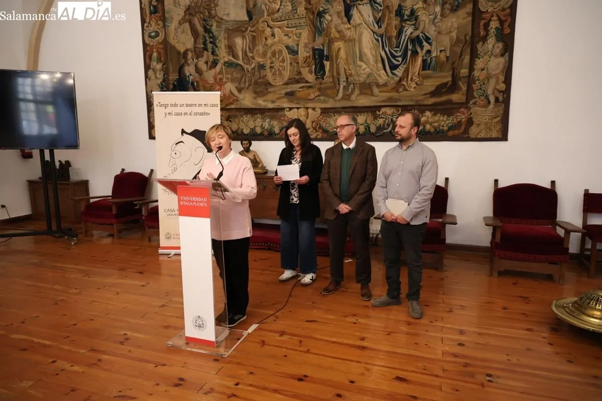 Inauguración del nuevo refugio para insectos en pleno centro de Salamanca, en el patio de la Casa-Museo Unamuno. Foto de David Sañudo