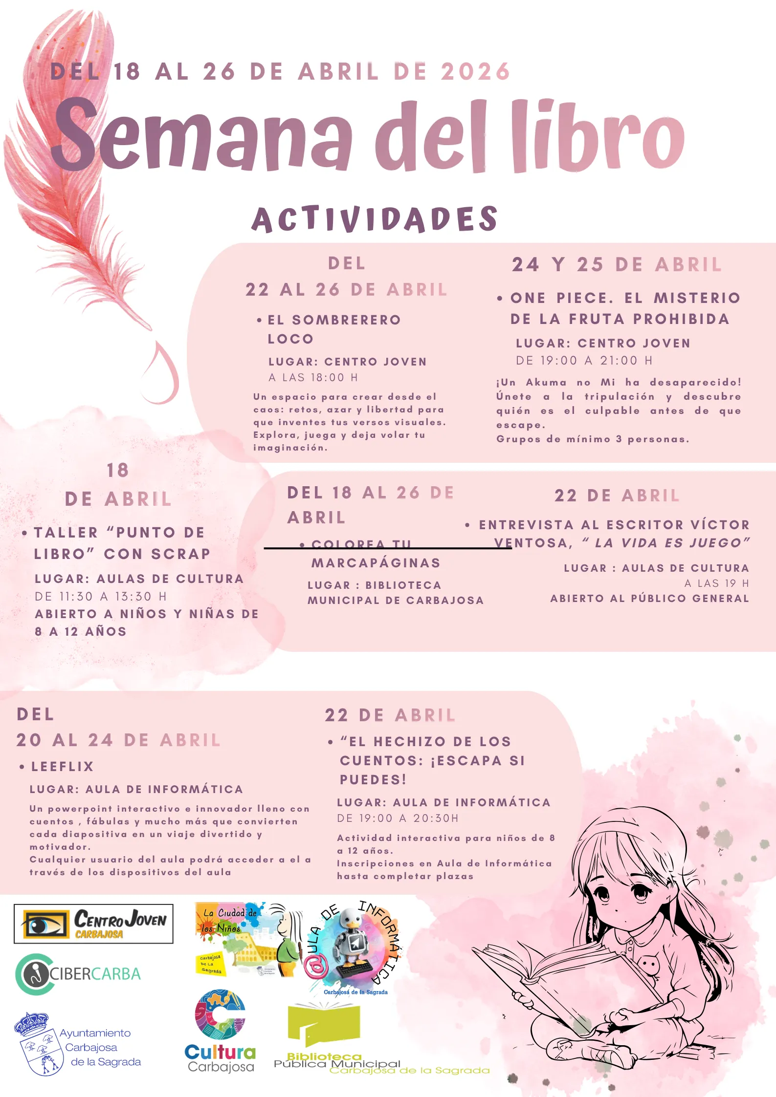 Foto 2 - Carbajosa de la Sagrada anuncia su Semana del Libro. Esta es la programaci&oacute;n 