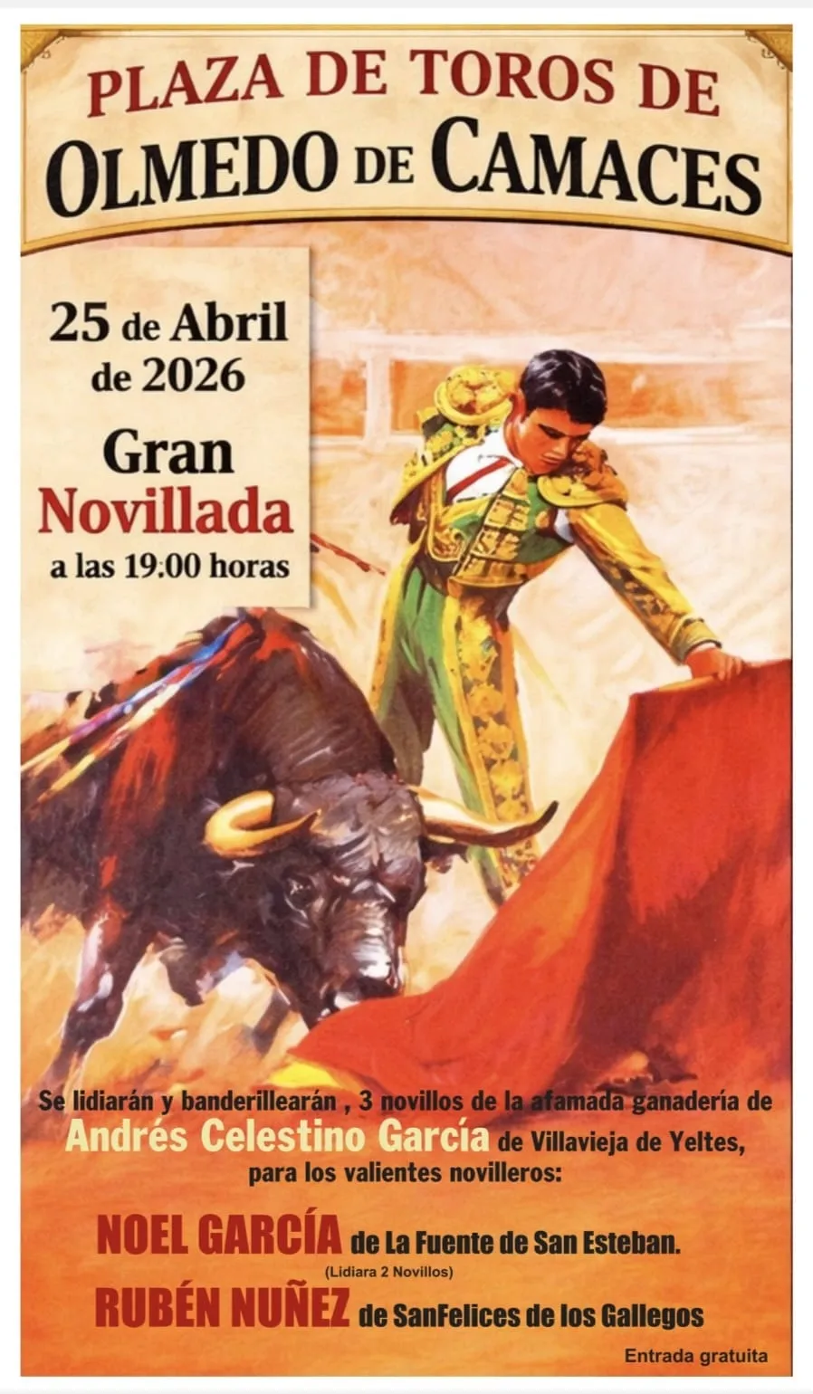 Foto 3 - Toros, m&uacute;sica y un emotivo reconocimiento vecinal marcan las fiestas de San Jorge en Olmedo de Camaces