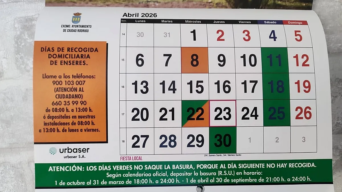 Foto 3 - Este mi&eacute;rcoles d&iacute;a 22 recogida de enseres a domicilio sin tirar basura org&aacute;nica al contenedor