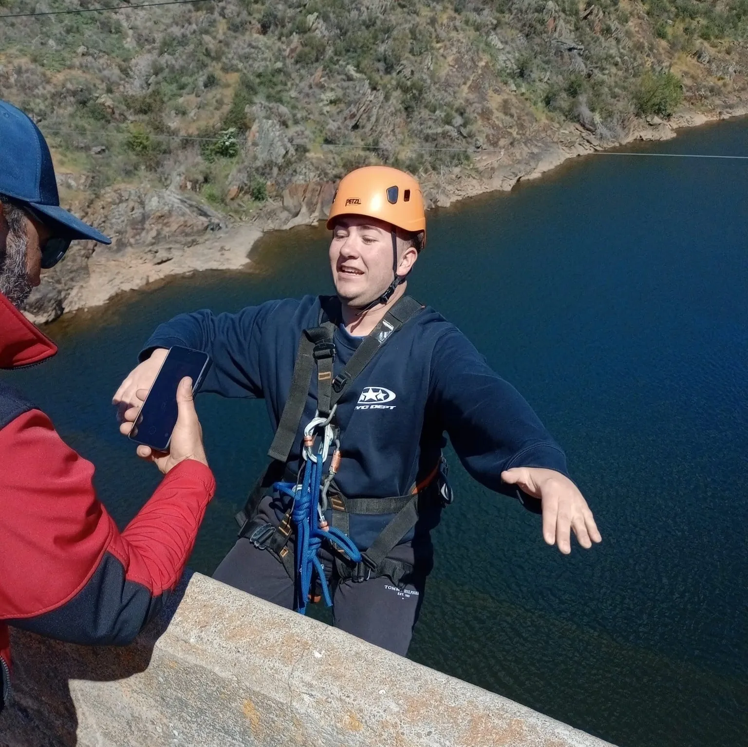Actividad de puenting en el Risco de Martiago