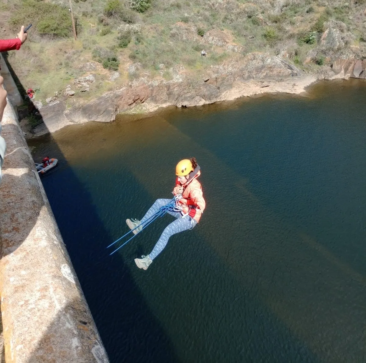 Actividad de puenting en el Risco de Martiago