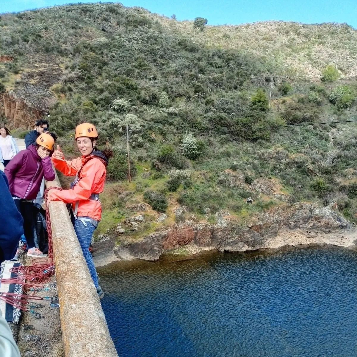 Actividad de puenting en el Risco de Martiago