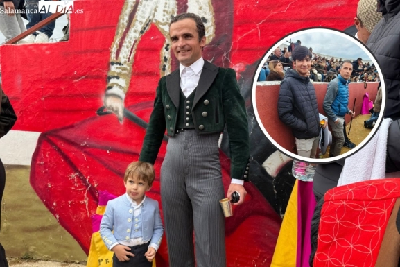 Damián Castaño y su hijo emocionan en la plaza de Villoria