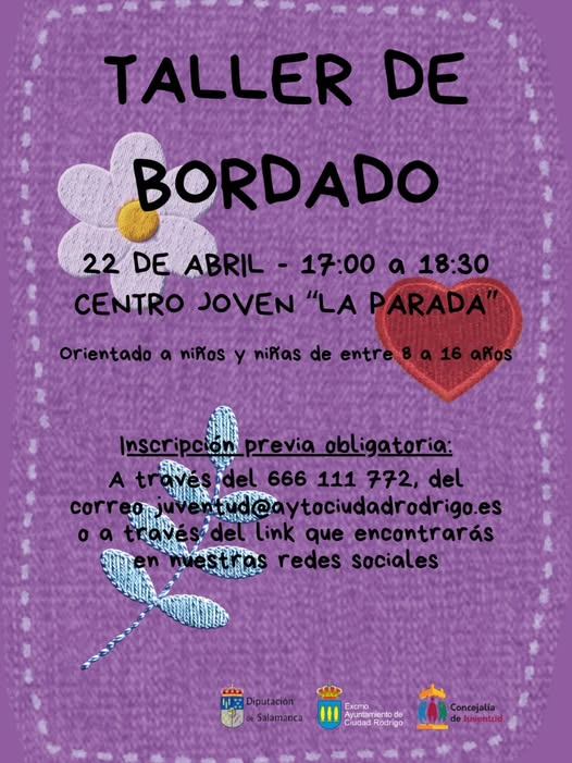 Taller de bordado infantil y juvenil en Ciudad Rodrigo