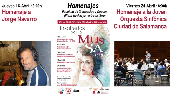 El músico Jorge Navarro y la JOSCS serán homenajeados en las V Jornadas Inspirados por la MusSa