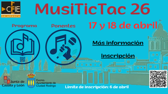 Jornadas Musitictac 26 para docentes en Ciudad Rodrigo
