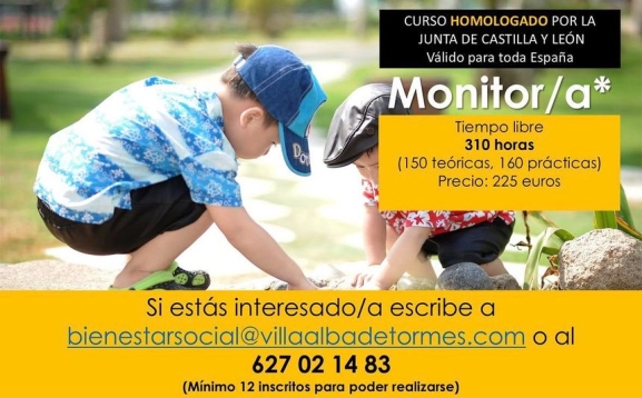 Curso oficial de monitor de tiempo libre en Alba de Tormes