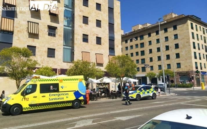 Un joven herido tras la colisión de dos vehículos en Salamanca