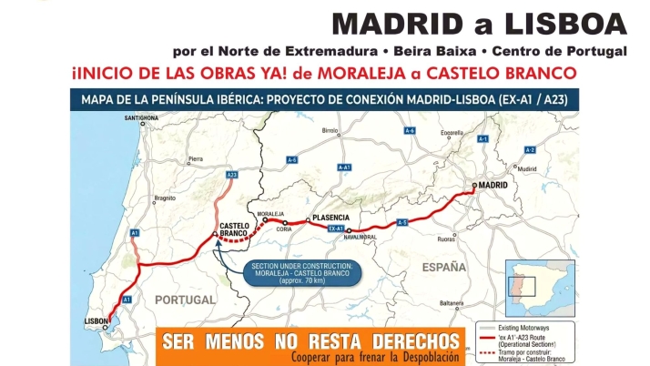 Ayuntamientos de la Raya se movilizan para que la precaria carretera IC31 que une Castelo Branco con España se convierta, por fin, en autovía