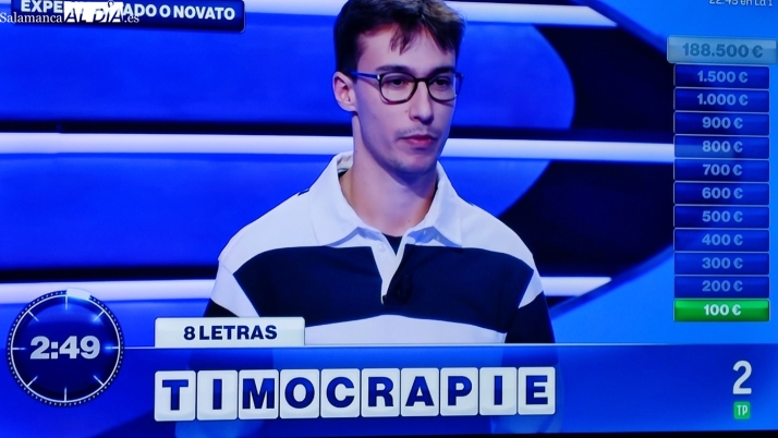 El vitigudinense Alejandro Sardón gana su primer duelo en Cifras y letras