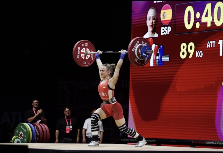 Marta García, quinta de Europa, y récords del Club Halterofilia Salamanca