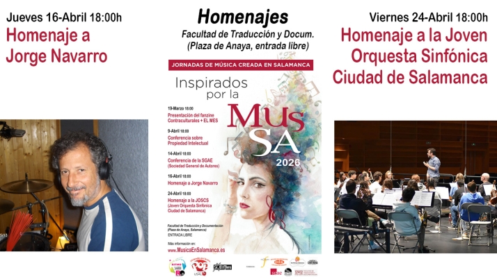El músico Jorge Navarro y la JOSCS serán homenajeados en las V Jornadas Inspirados por la MusSa