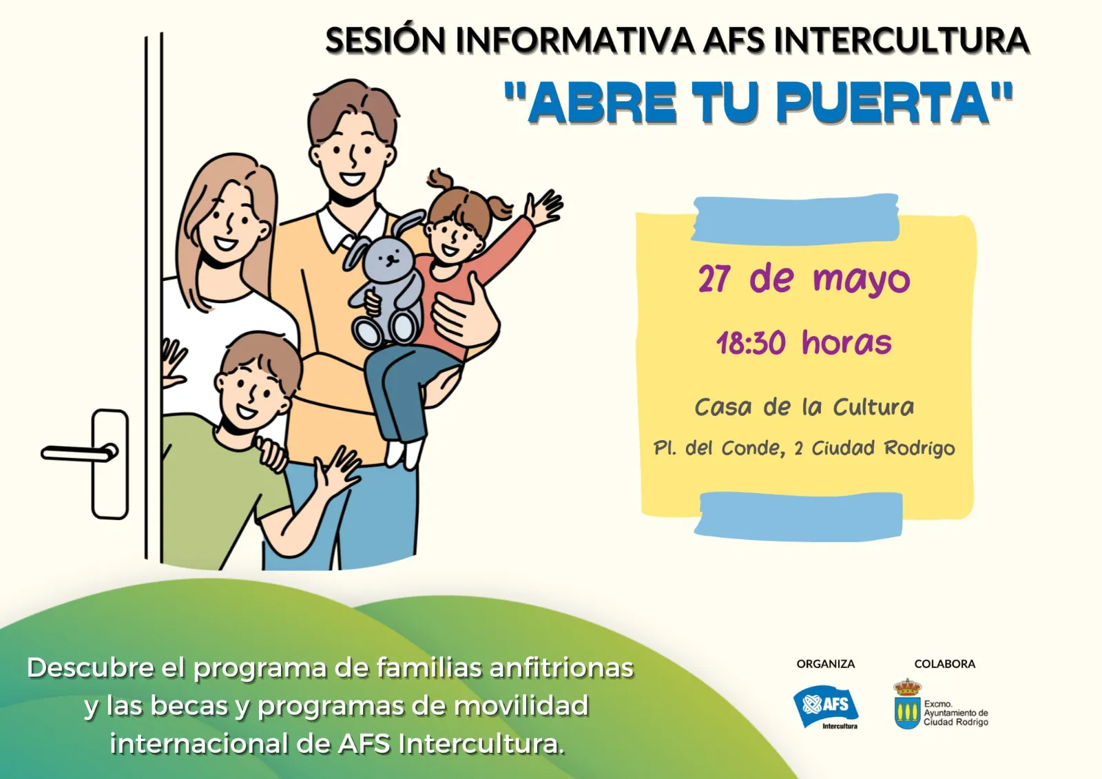 AFS Intercultura presenta en la Casa de la Cultura el programa Abre tu casa al mundo
