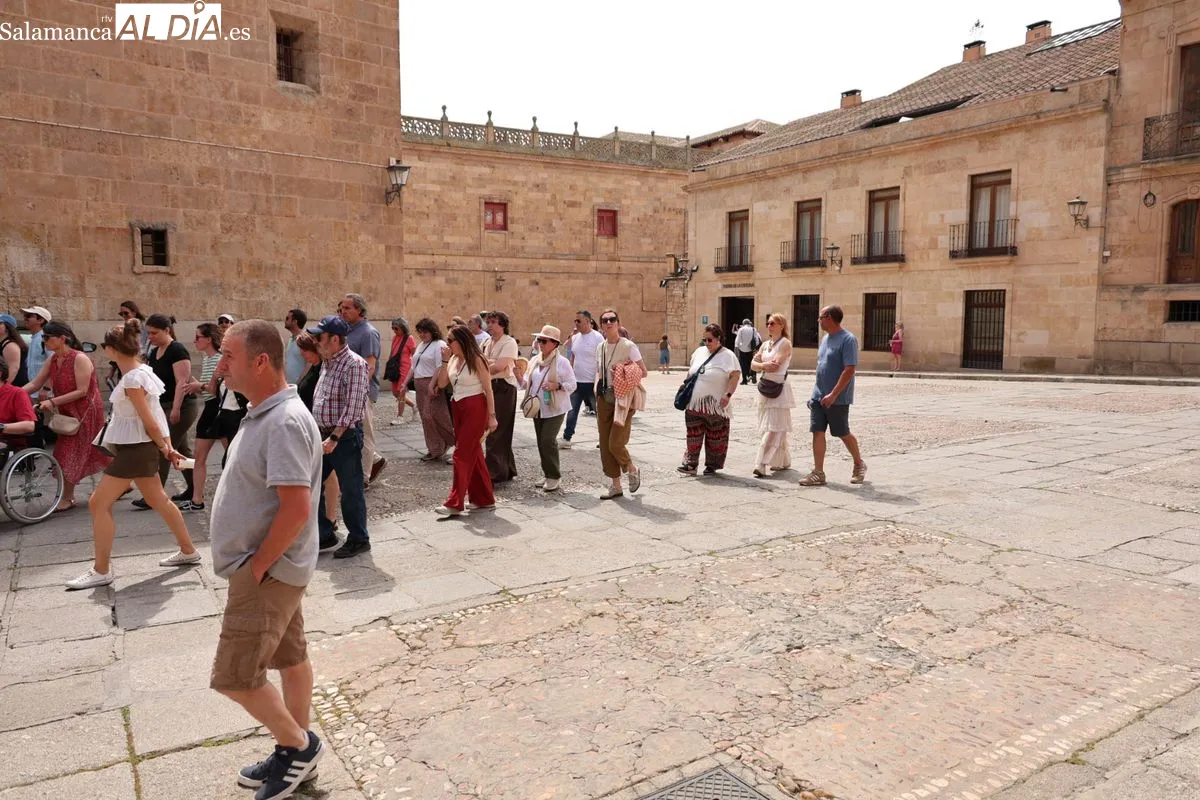 Ambiente en el centro de Salamanca este domingo. Fotos: David Sañudo