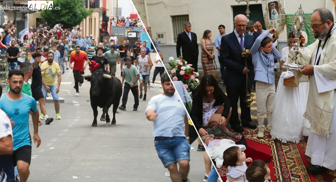 Emoción por el Santísimo en Vitigudino, entre la fe y los festejos taurinos