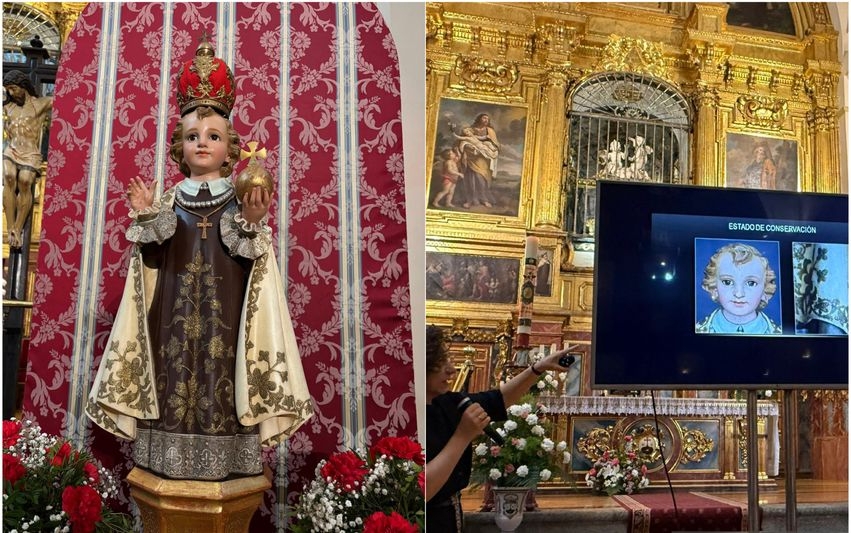 El minucioso proceso que ha salvado la histórica talla del Niño Jesús en Alba