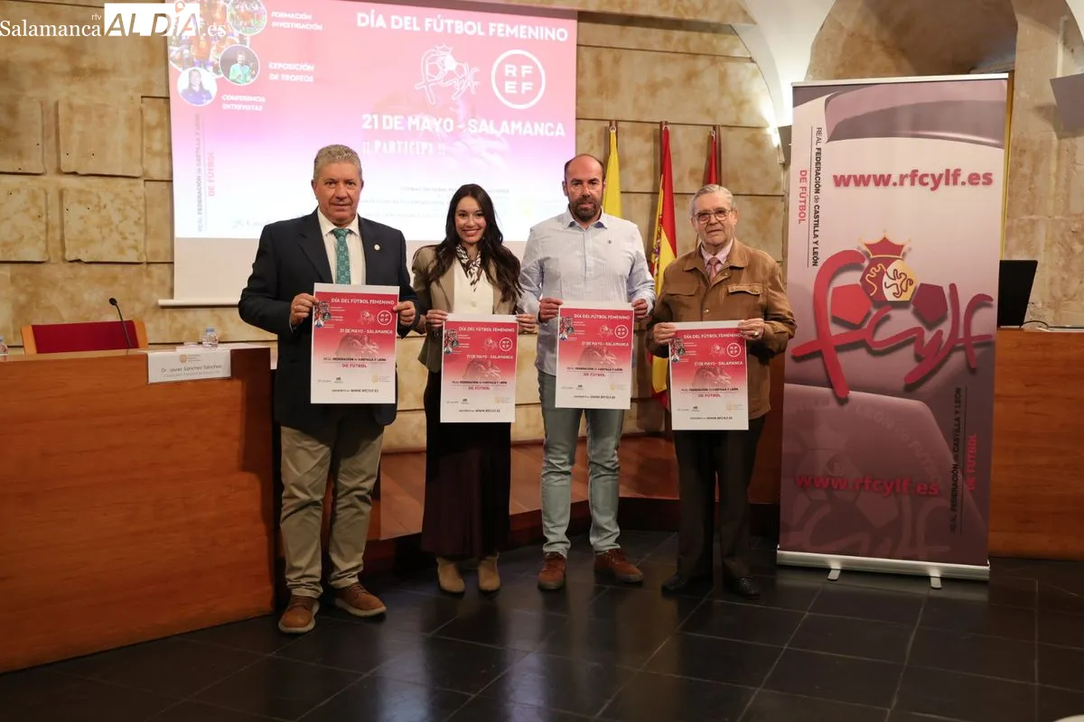 Presentación en la UPSA del Día del Fútbol Femenino. Foto de David Sañudo