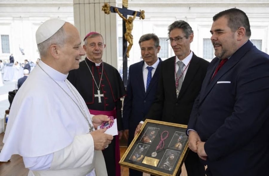 El papa León XIV recibe a la Seráfica Hermandad en su centenario