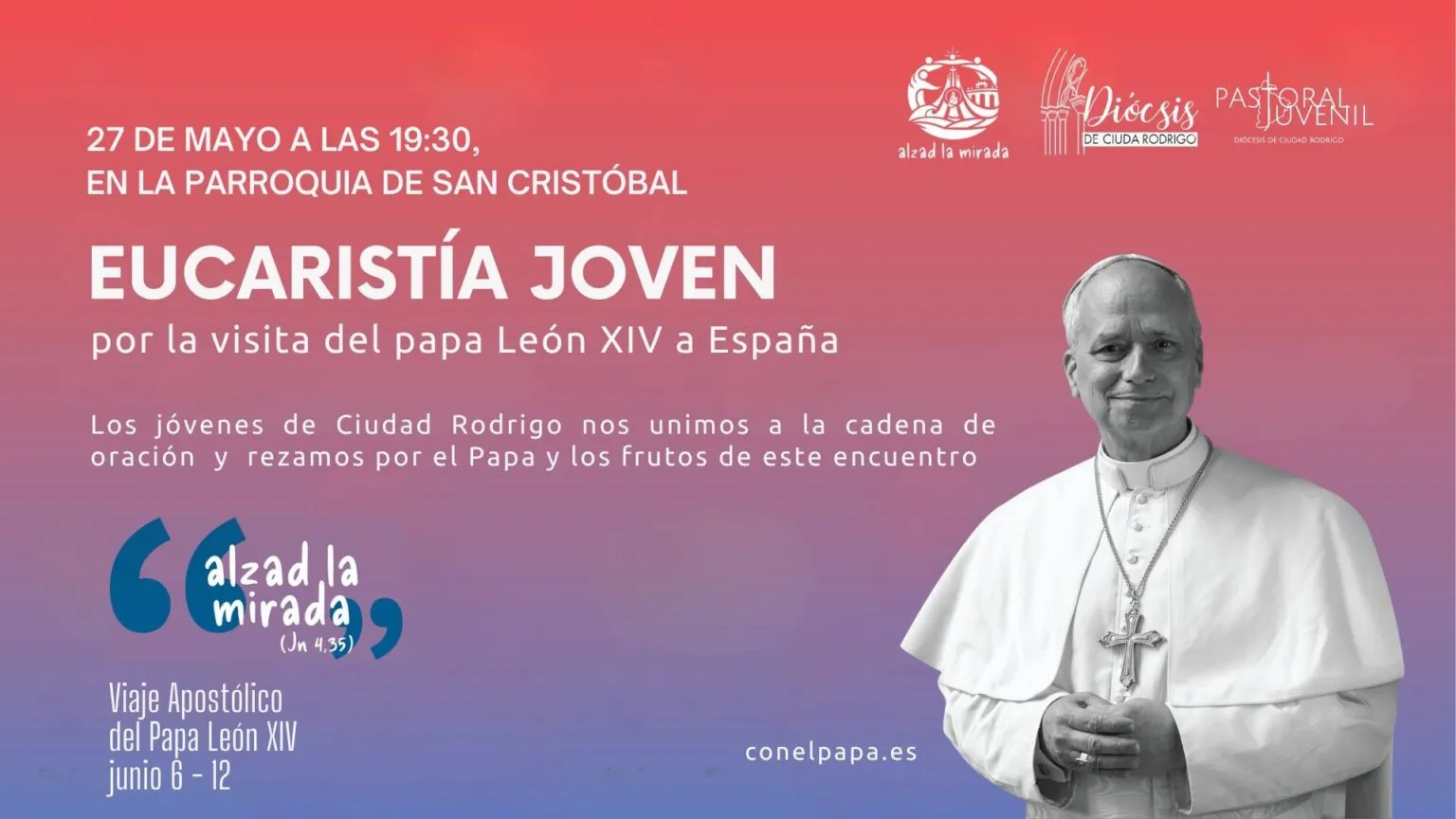 Misa en Ciudad Rodrigo por la visita del Papa León XIV