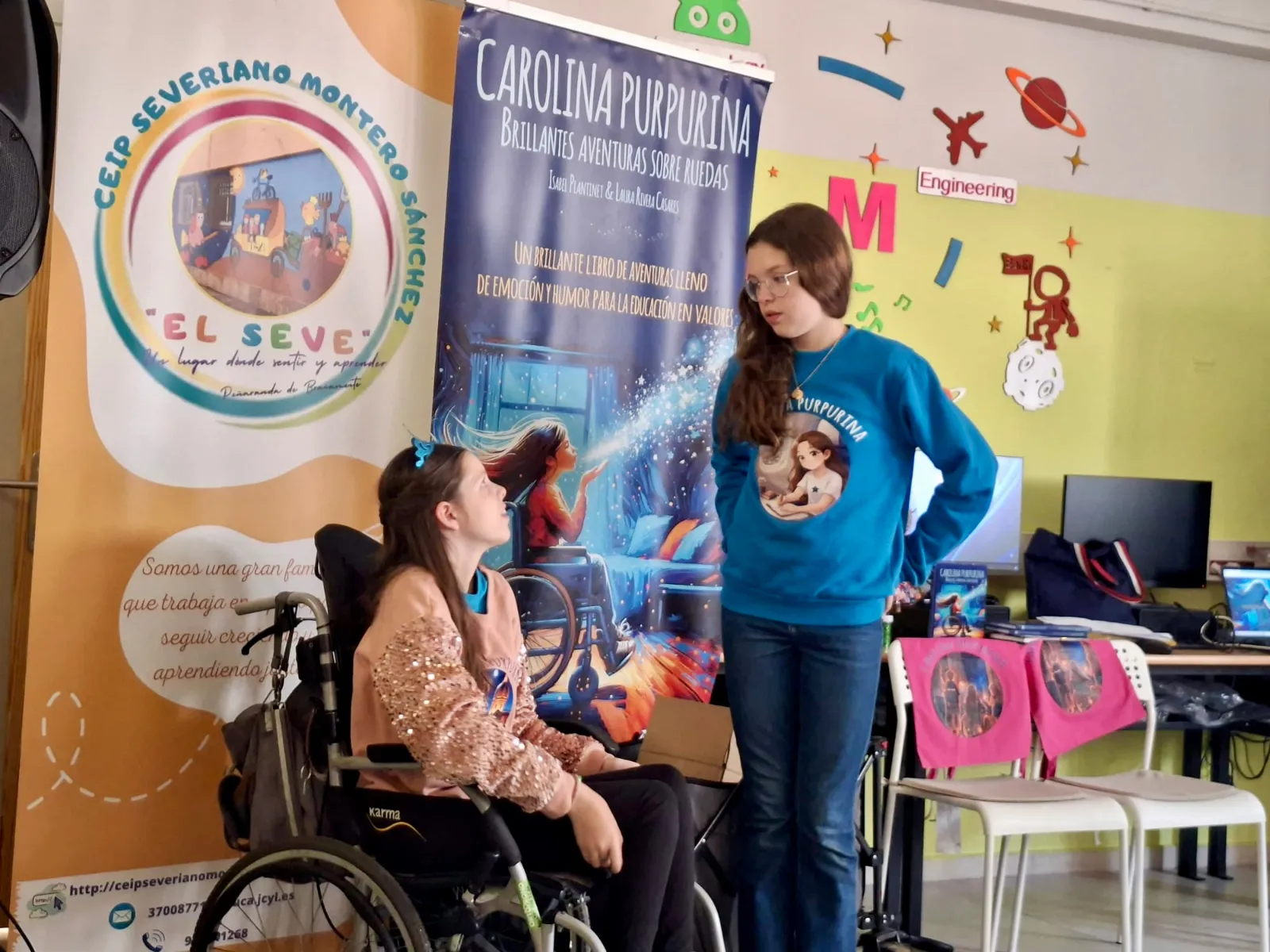 Foto 3 - La lecci&oacute;n de vida de Carolina Purpurina emociona a los alumnos del CEIP Severiano Montero