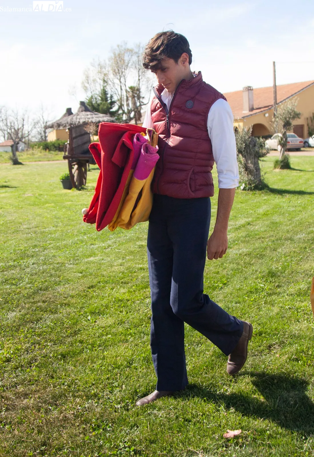 Manuel Diosleguarde en su preparación en la ganadería Aldeanueva | FOTOS: Pablo Angular