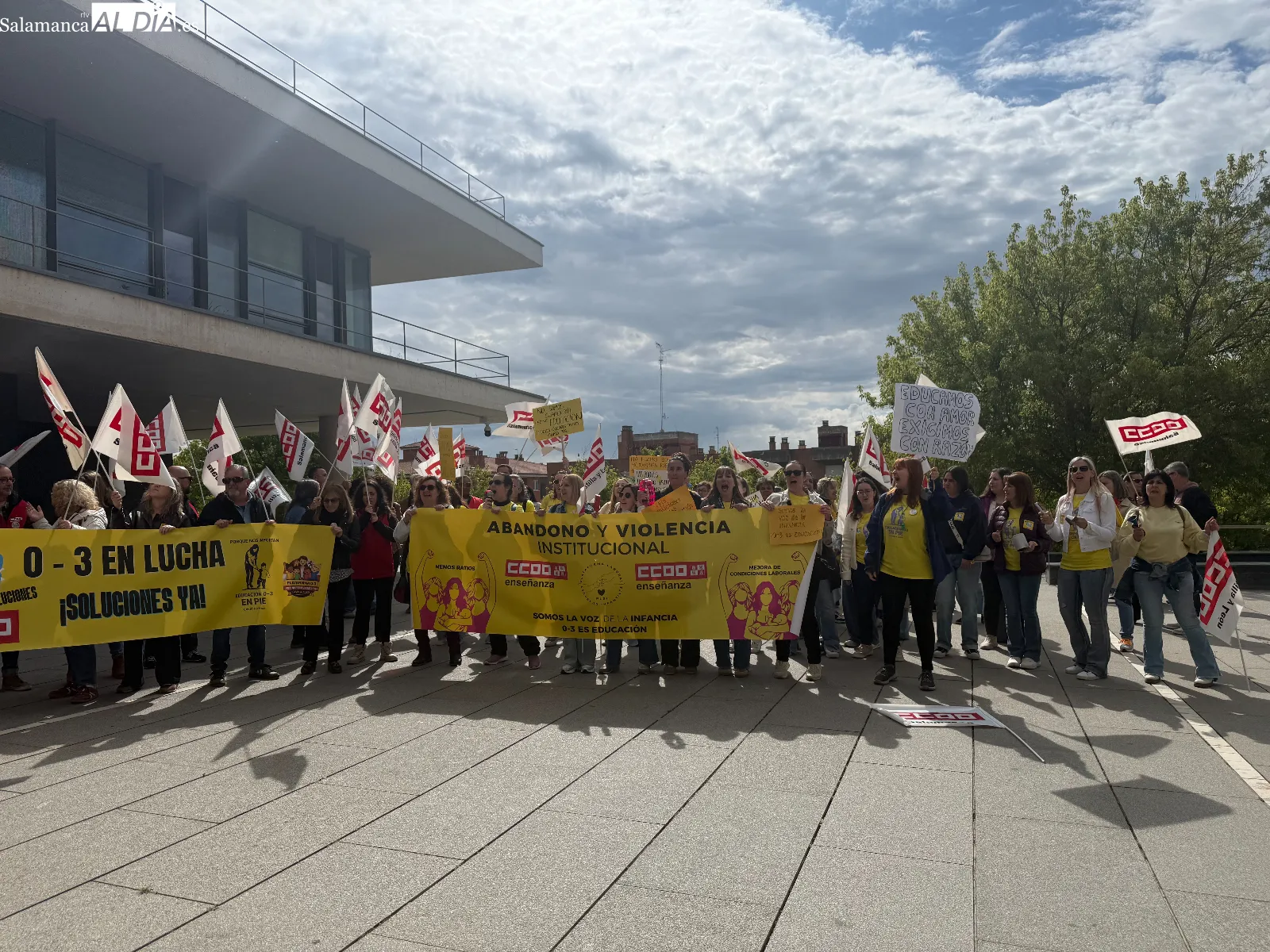 Los profesionales de Educación Infantil de 0 a 3 años reclaman en Salamanca bajar las ratios y mejoras salariales | FOTOS: V. Martins 