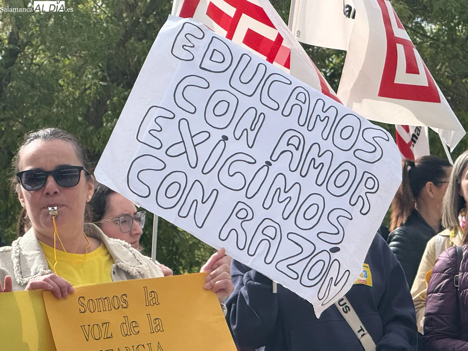 Los profesionales de Educación Infantil de 0 a 3 años reclaman en Salamanca bajar las ratios y mejoras salariales | FOTOS: V. Martins 