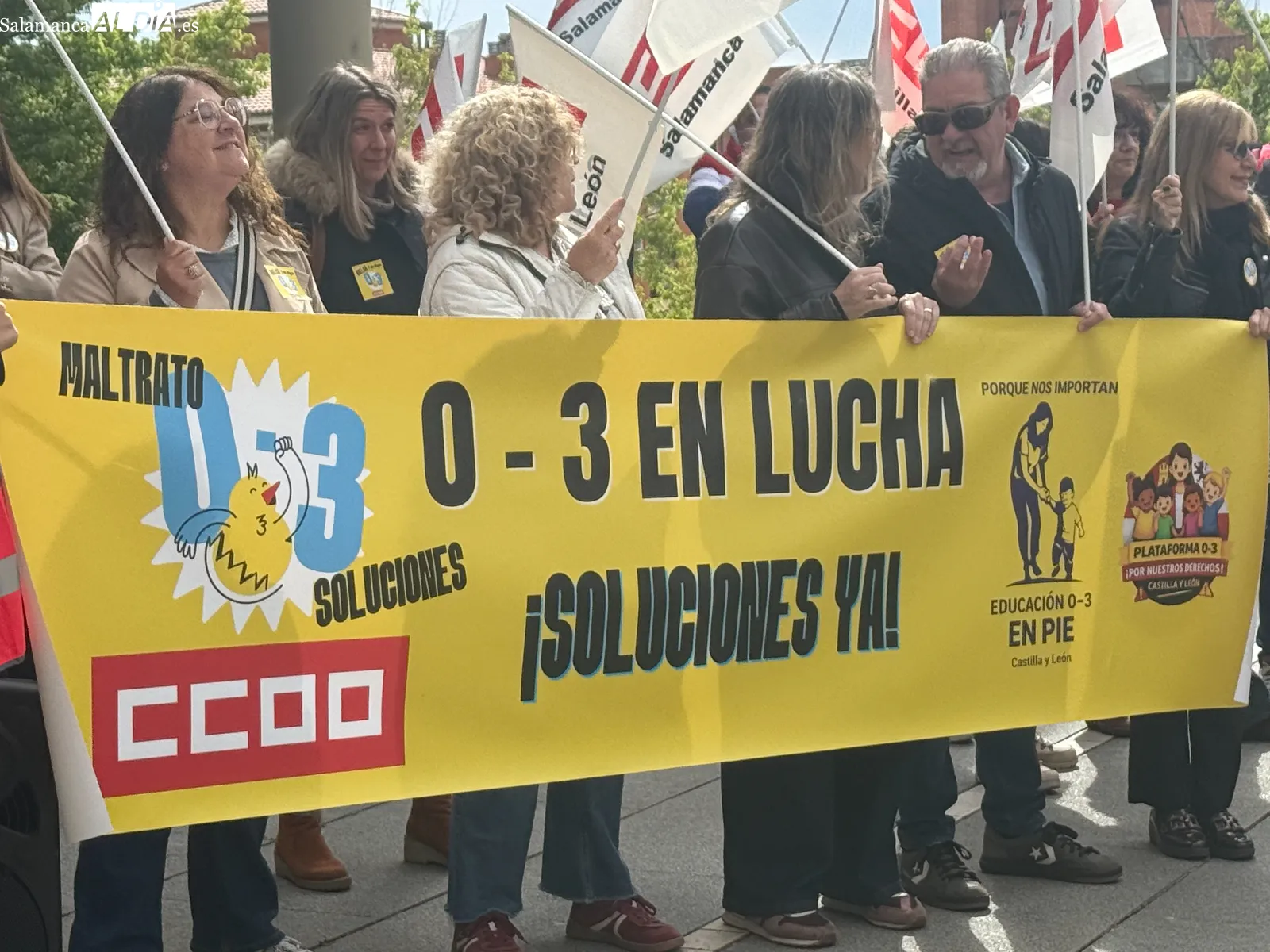 Los profesionales de Educación Infantil de 0 a 3 años reclaman en Salamanca bajar las ratios y mejoras salariales | FOTOS: V. Martins 