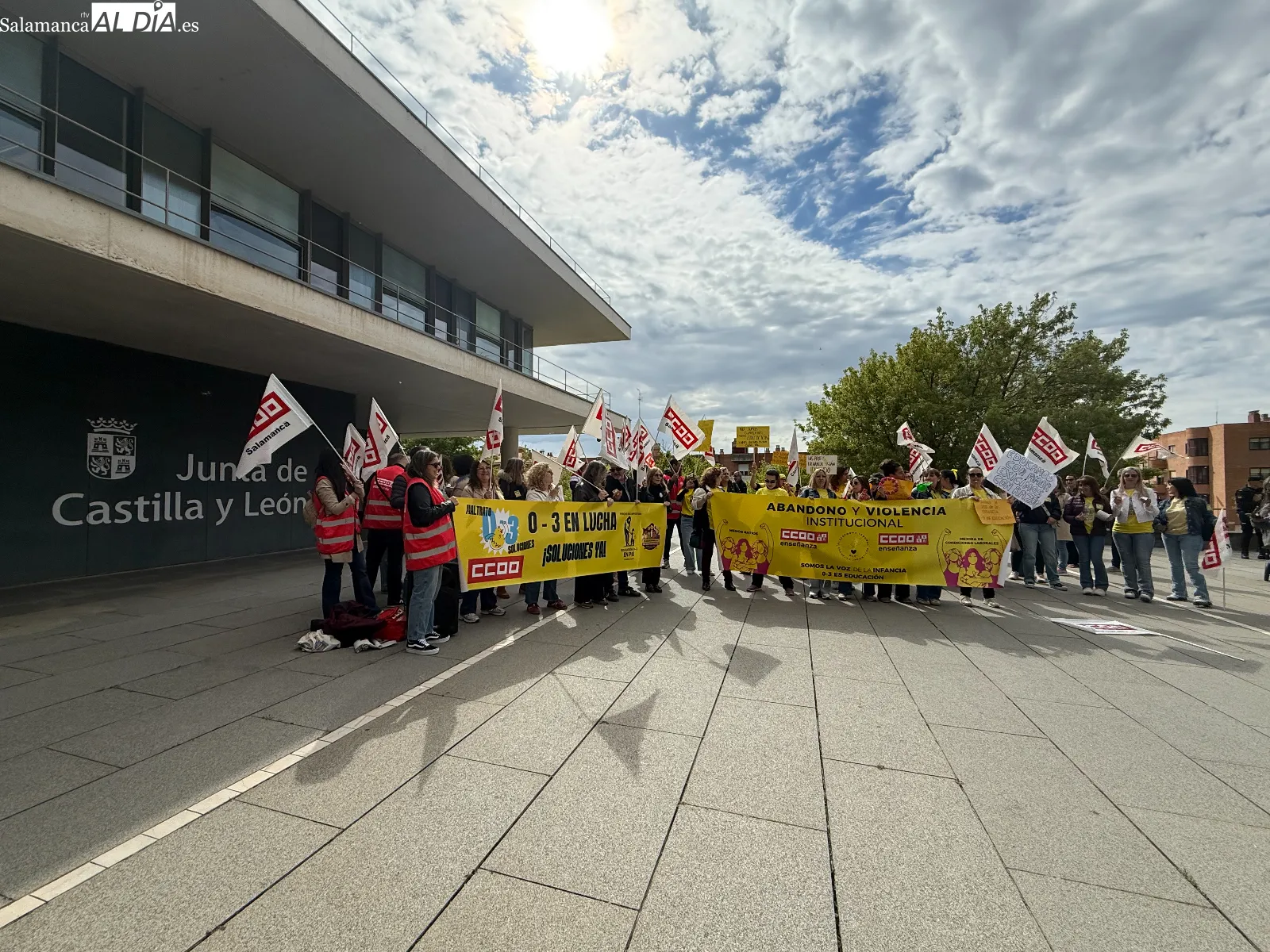 Los profesionales de Educación Infantil de 0 a 3 años reclaman en Salamanca bajar las ratios y mejoras salariales | FOTOS: V. Martins 