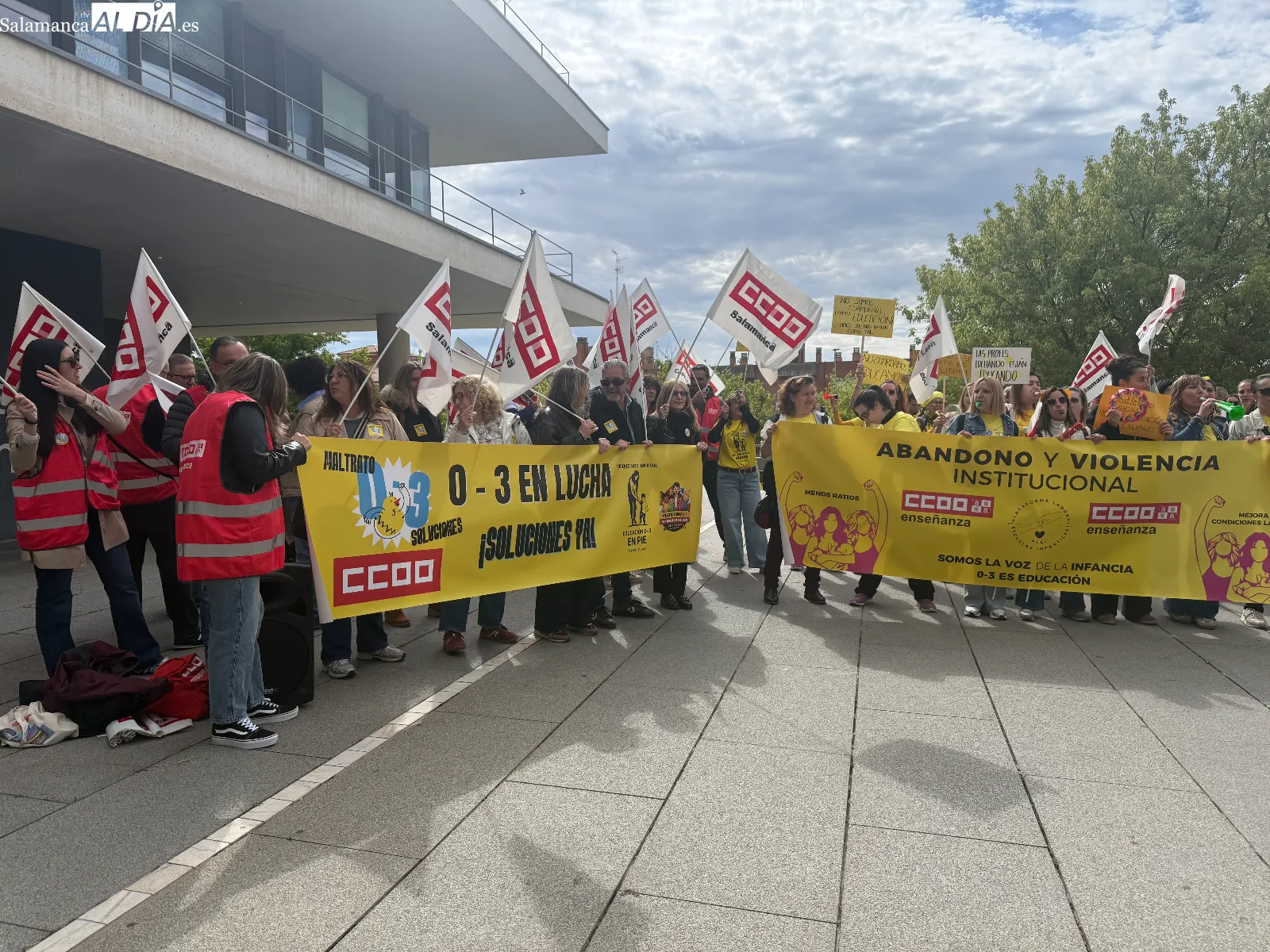 Los profesionales de Educación Infantil de 0 a 3 años reclaman en Salamanca bajar las ratios y mejoras salariales | FOTOS: V. Martins 