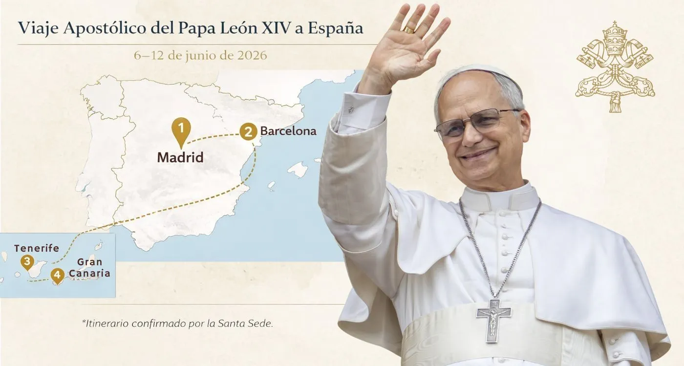 Agenda oficial del Papa León XIV en España: fechas y ciudades