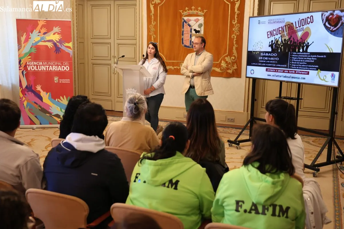 Presentación en el Ayuntamiento de Salamanca del primer Encuentro Lúdico del Voluntariado. Foto de David Sañudo