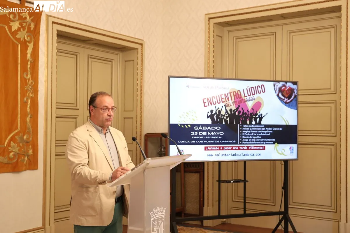 Presentación en el Ayuntamiento de Salamanca del primer Encuentro Lúdico del Voluntariado. Foto de David Sañudo